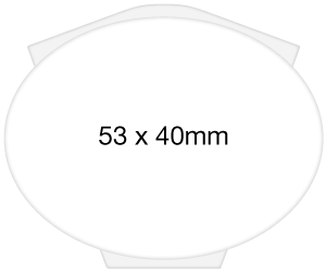 53mm x 40mm Oval